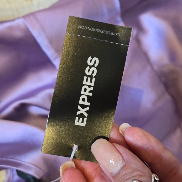 NWT Express Violet Purple Silk Tank Blouse - Picture 7 of 11